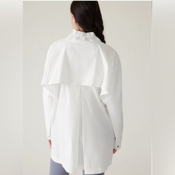Athleta Advantage Poplin Wind Breaker Oversized White  XS - Picture 2 of 10